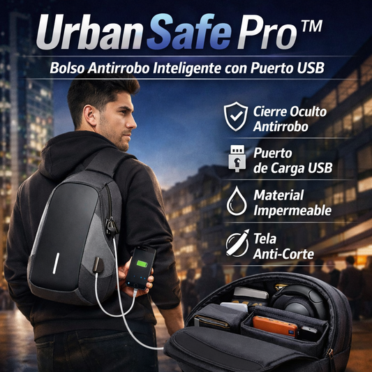 Urban Safe Pro™-Bolso Antirrobo Inteligente con Puerto USB + Envio gratis🎁