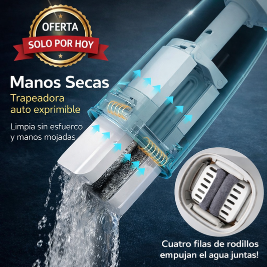 ¡💧TRAPEA SIN ENSUCIARTE LAS MANOS Y SIN ESFUERZO🧼! Manos Secas® Trapeadora auto exprimible +ENVIO GRATIS 🎁
